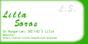 lilla soros business card